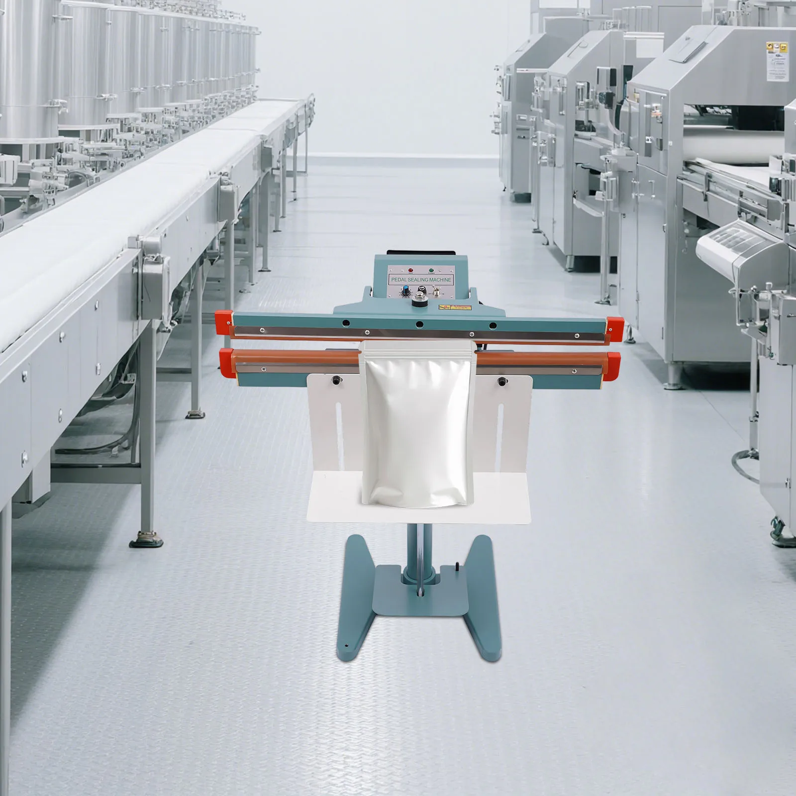 

Импульсный запайщик пакетов 1000 Вт с ножным управлением, 110 В, длина запайки до 65 см для быстрой запайки упаковочных пакетов