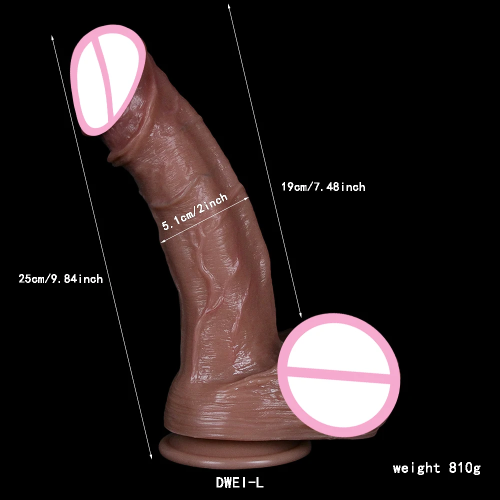 Realistic Strong Man Soft Big Dildo Double Silicone Small Flesh Penis Woman Anal Sex Toy Suction Cup Dick Gay Masturbators Cock