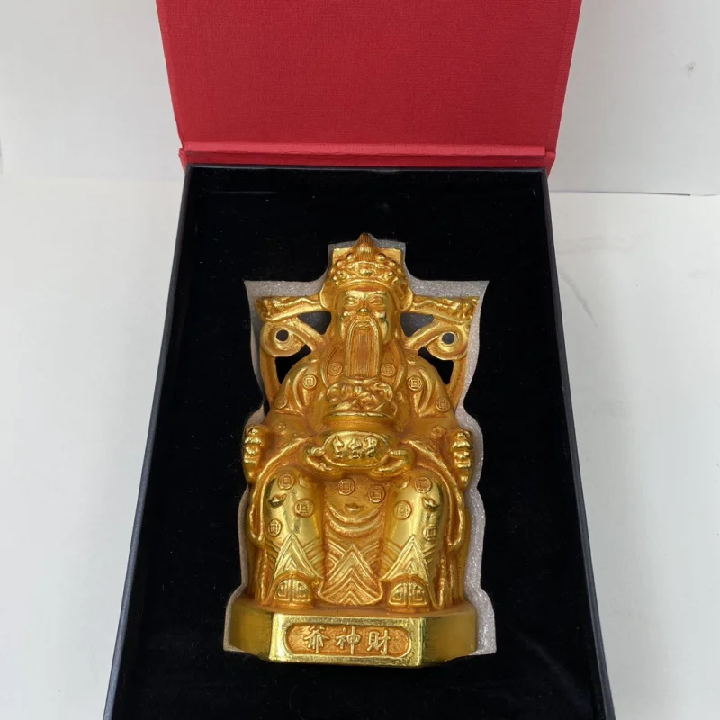 Exquisite Carved Brass God of Wealth Figurine for Store Business Opening Supplies Large Home Office Wealth God