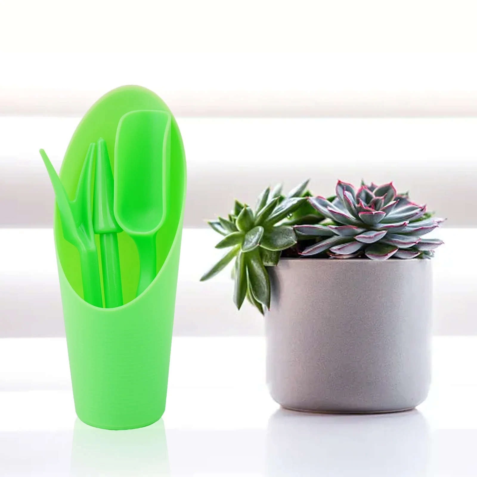 4Pcs Plastic Sowing Shovel Scoop Bucket Spoon Garden Migration Kit For Fleshy Plant Transplantation Greenhouse Nursery Planting