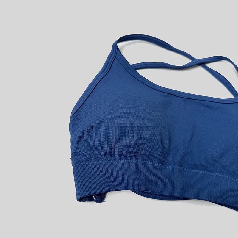 Backless Sports Bra Women Seamless Impact Yoga Top Bra Padded Gym Crop Top Stretchy Breathable Fitness Sports Top image 5