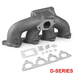 Automotive cast iron turbo exhaust manifold for Honda Civic 88-00 D15 D16 T3/T4