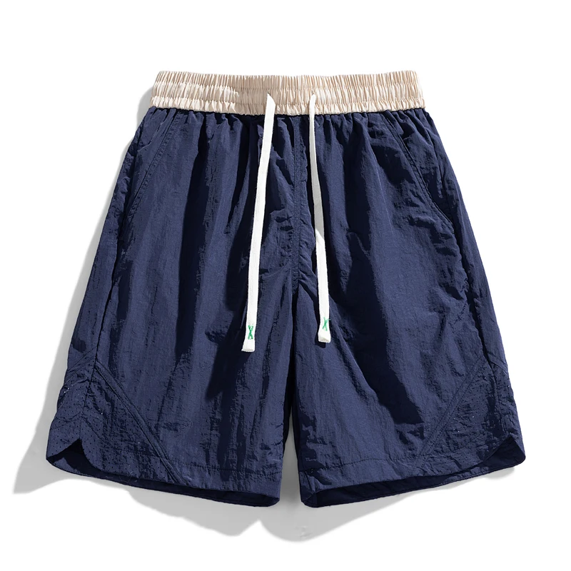 UETEEY Summer New Hot Shorts Men Casual Trend Korean Style Brand Drawstring Solid Color Fashion Running Outdoor Male Short Pants