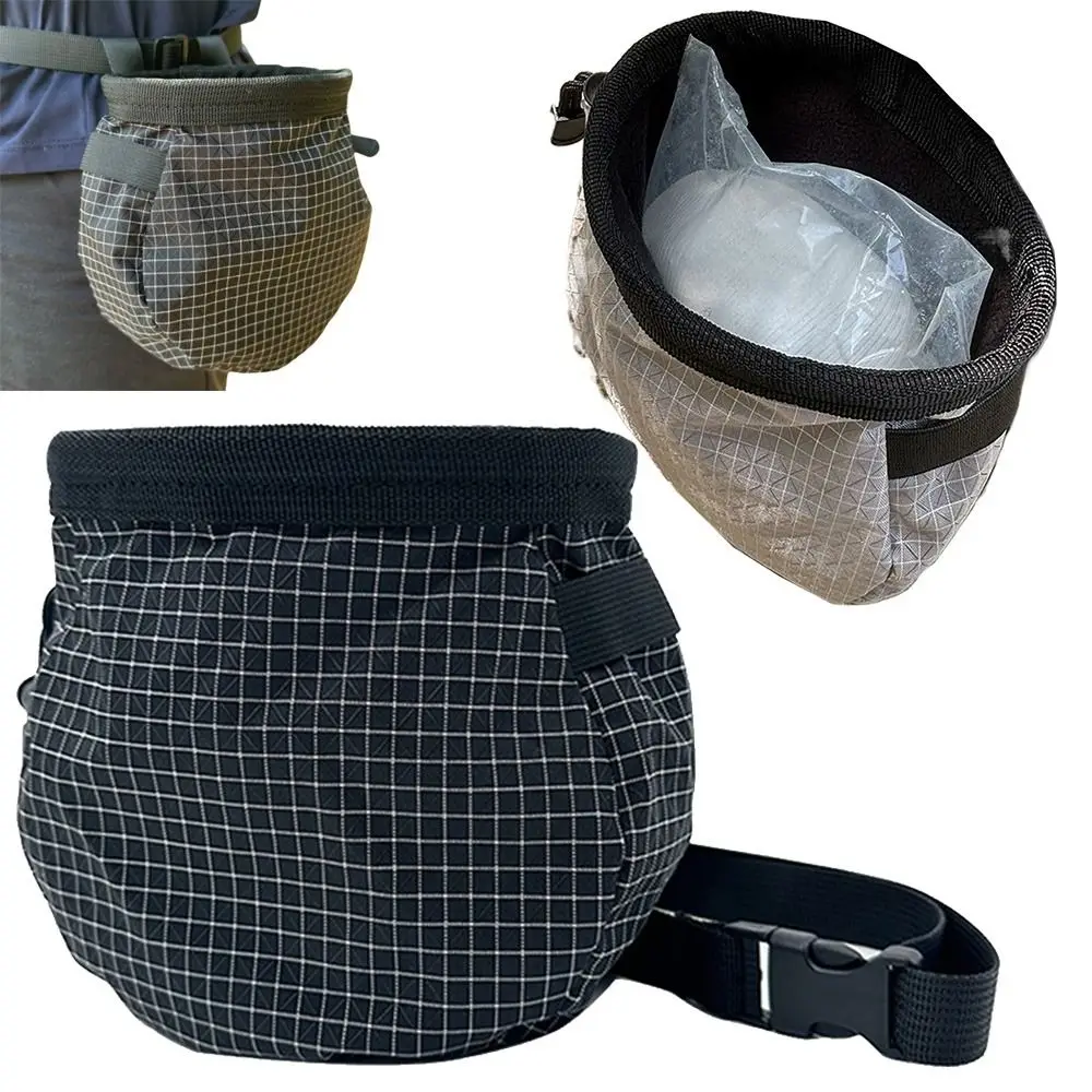Portable Rock Climbing Chalk Bag Waterproof Wear-resistant Magnesium Powder Waist Pouch Drawstring Foldable
