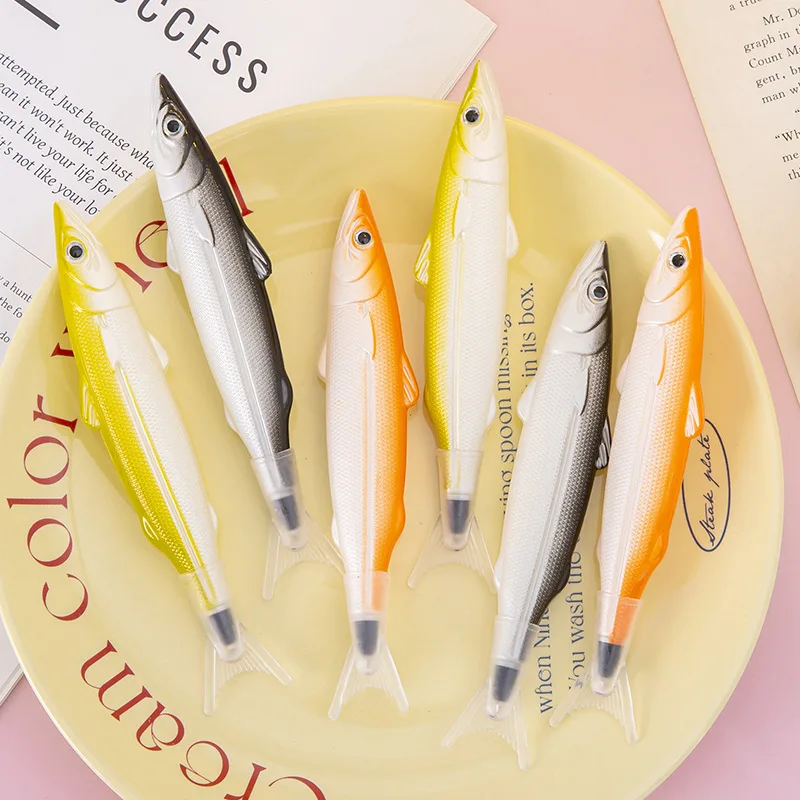 1-4-12 pcs Cute Kawaii Sea Fish Stationery Creative Ballpoint Pen Office School Supplies Novelty Funny Lovely Pens