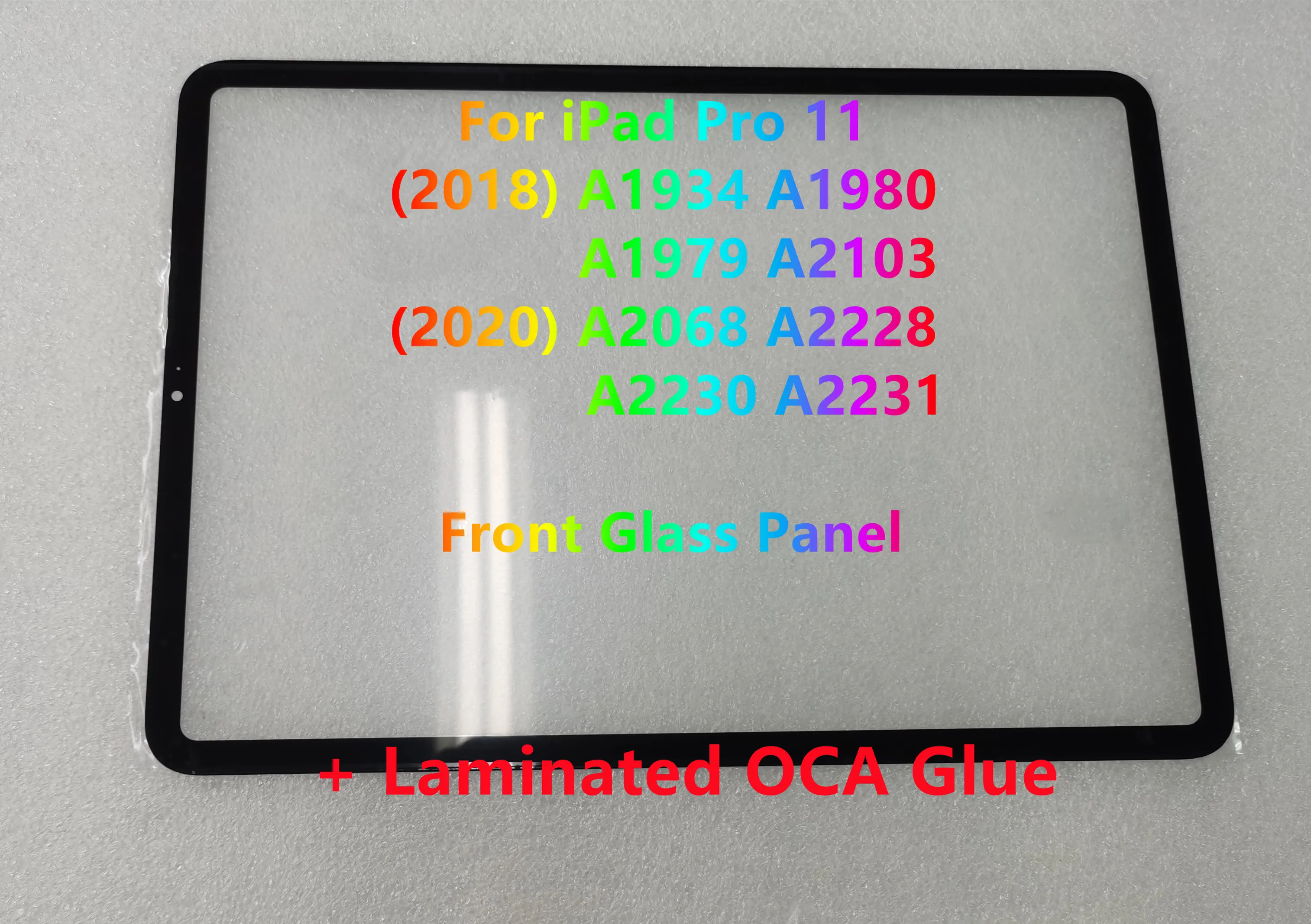 

11 дюймов для iPad Pro 11 pro11 (2018) A1934 A1980 A1979 A2103 (2020) A2068 A2228 A2230 A2231 Переднее стекло с клеем OCA 100% тест