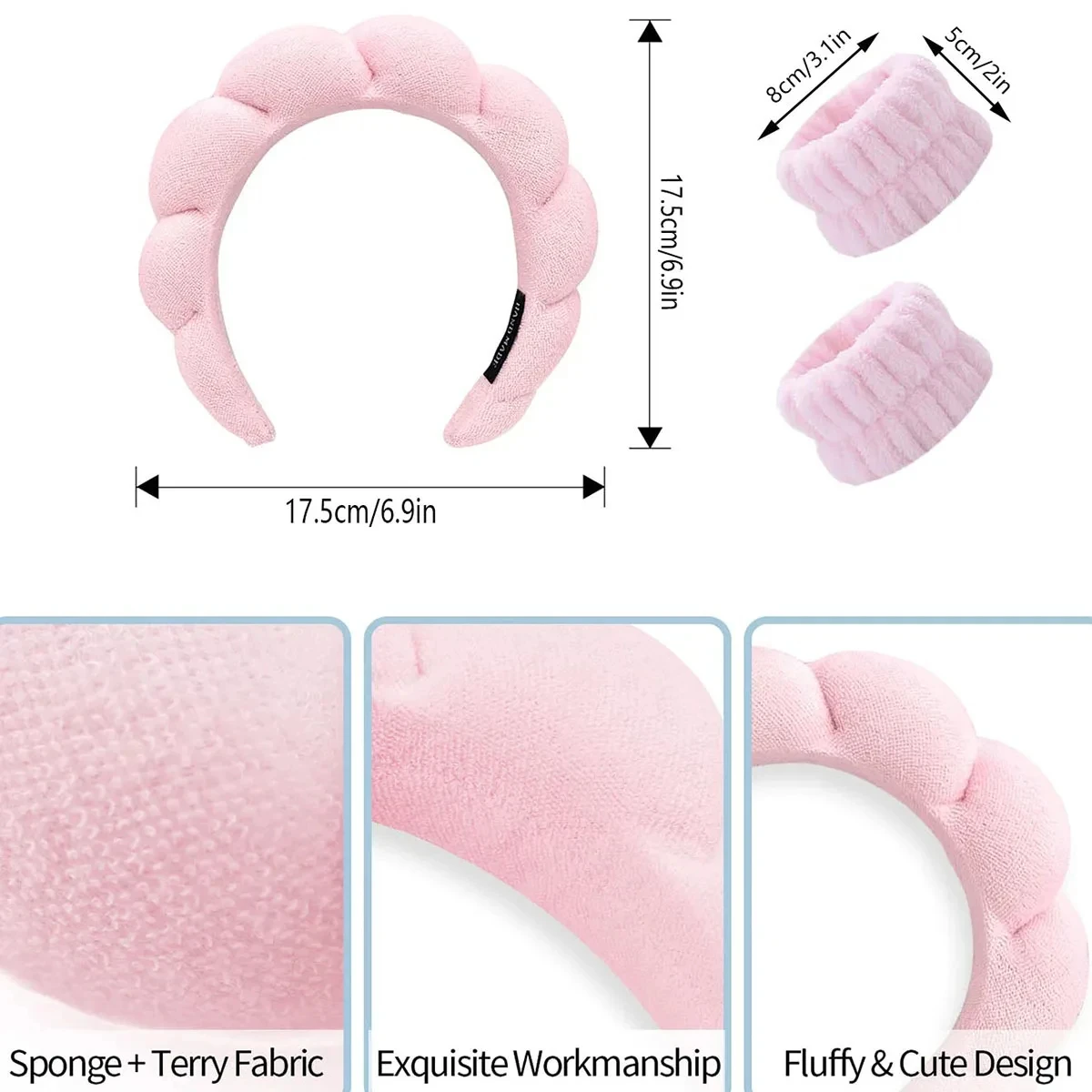 3 في 1 غسل ماكياج العصابات الشعر أفخم معصمه مجموعة قسط Ins تويست العصابات الشعر للنساء موجة مضفر عقال إكسسوارات الشعر