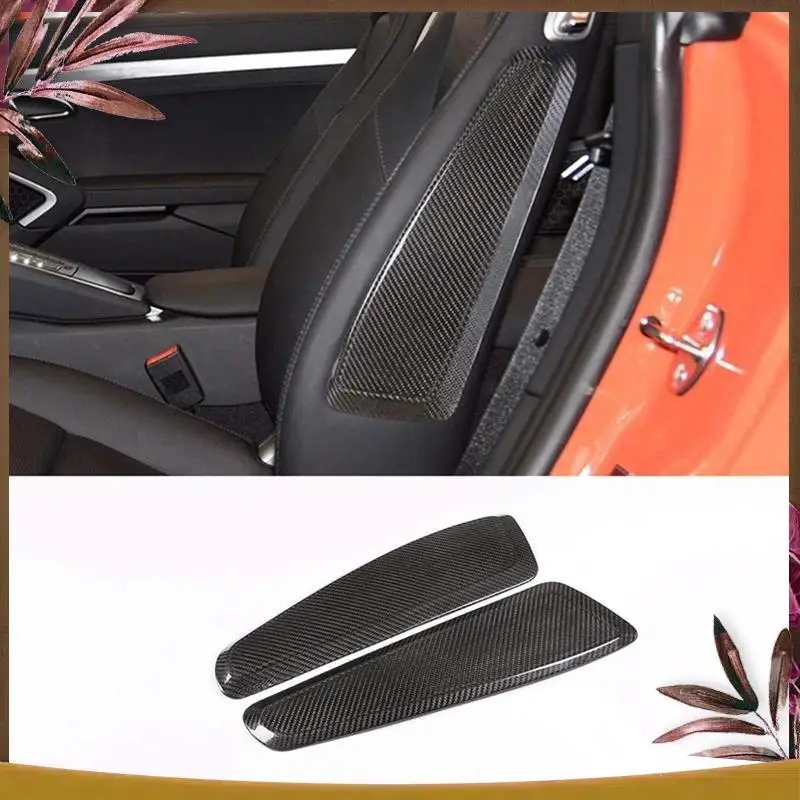 

AB59-For Porsche 911 718 2015-2020 Dry Carbon Fiber Seat Side Panel Cover Trim Sticker Decoration Car Replacement