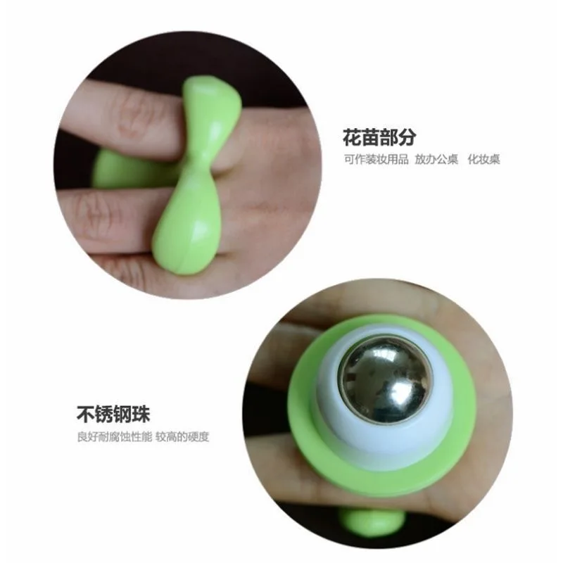 2/1Pcs Potted Plant Eye Massager Portable Ice Compress Rollerball for Puffiness & Dark Circles Relief Travel Face Neck Care Tool view 3