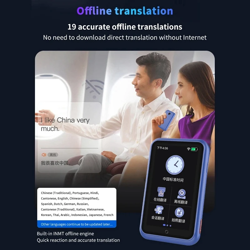 New-S30 Voice Translator Chatgpt Multi-Language 4G SIM Realtime Translation Device For Travel Learner Intelligent Translated