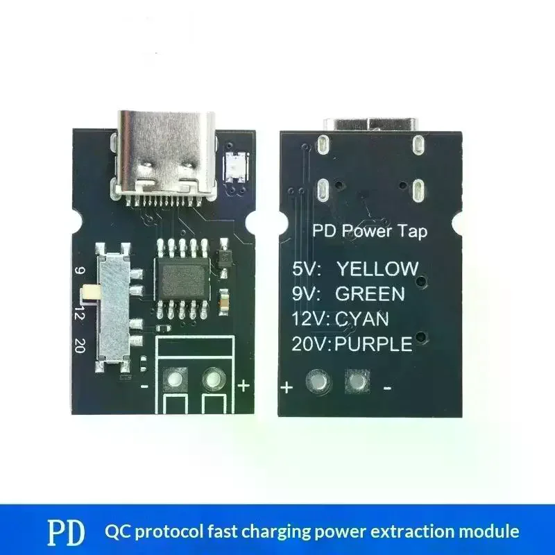 PD QC Fast Charging Power Extraction Module With LED Indicator For 5V 9V 12V 20V Voltage Switching Electronics Experiment