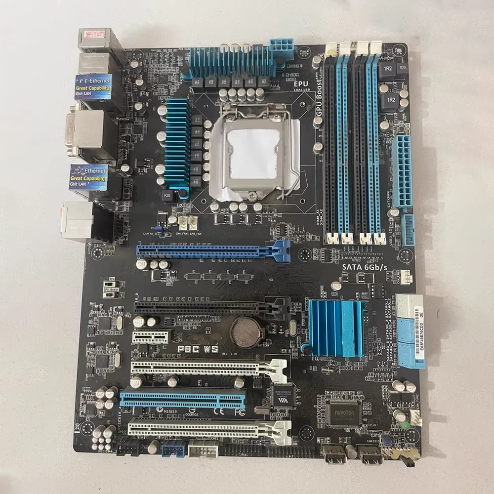 LGA1155 Dual Network Port Workstation motherboard P8C WS