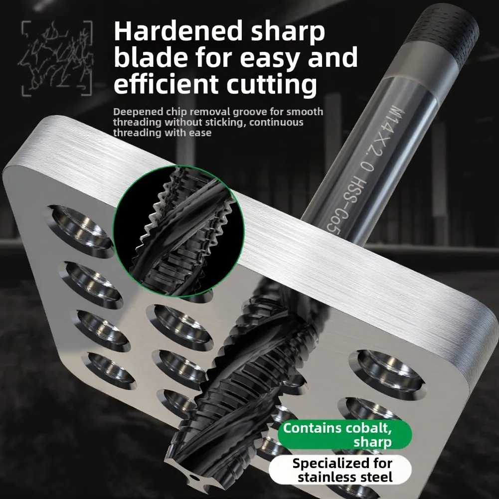 

Набор из 3-х метрических метчиков M6/M8/M10 с прямой канавкой, инструмент для нарезания резьбы, метчик для нержавеющей стали, спиральный машинный метчик