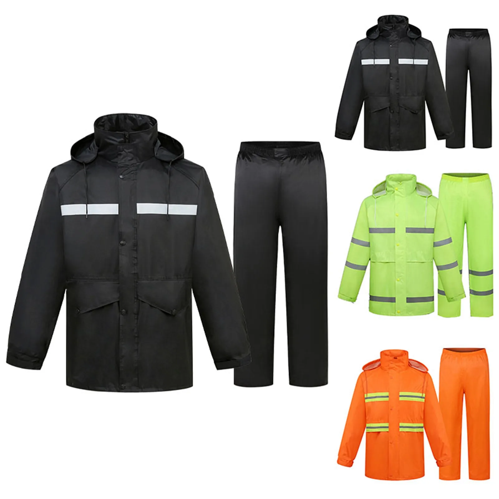 

Motorcycle Men Raincoat Motorbike Rain Suit Moto Raincoat Rain Coat Jacket Pants Biker Set Waterproof Rain Motorcyclist Women