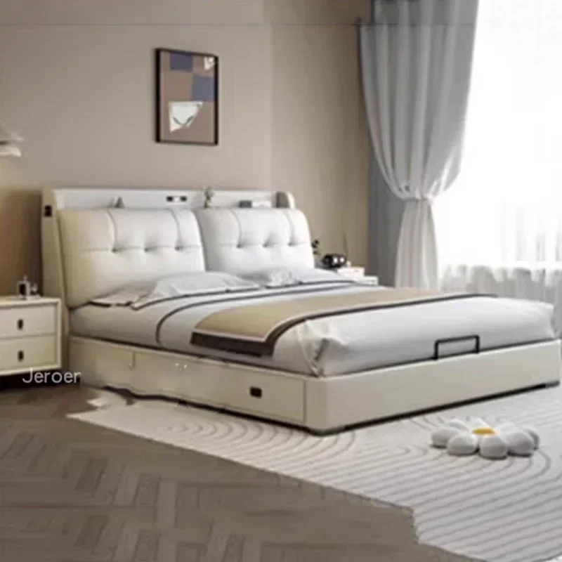 سرير نوم للأطفال فاخر وحديث مزدوج فردي متعدد الوظائف سرير تدليك متنقل Letto Matrimoniale أثاث الفندق #3