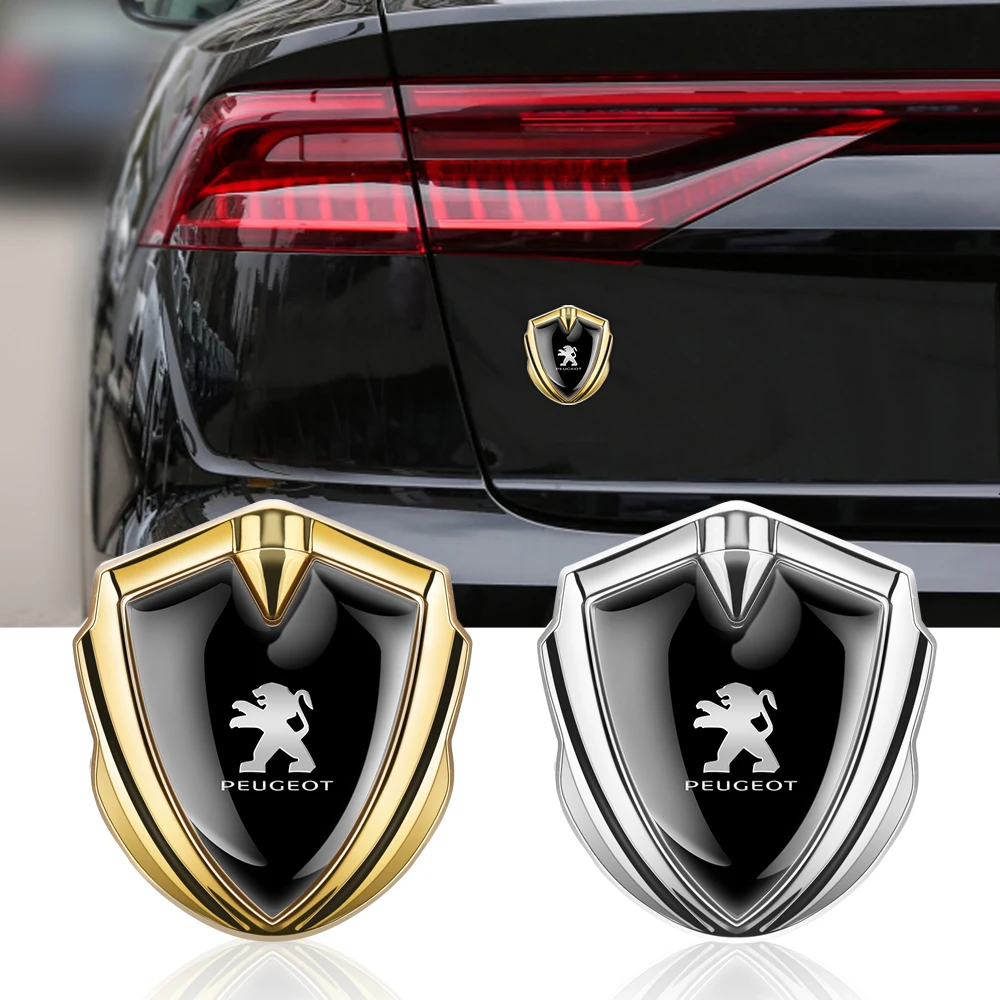 3D Metal Car Body Trunk Emblem Sticker Badge Decoration Decal For Peugeot 206 408 107 2008 207 208 3008 306 307 308 Accessories