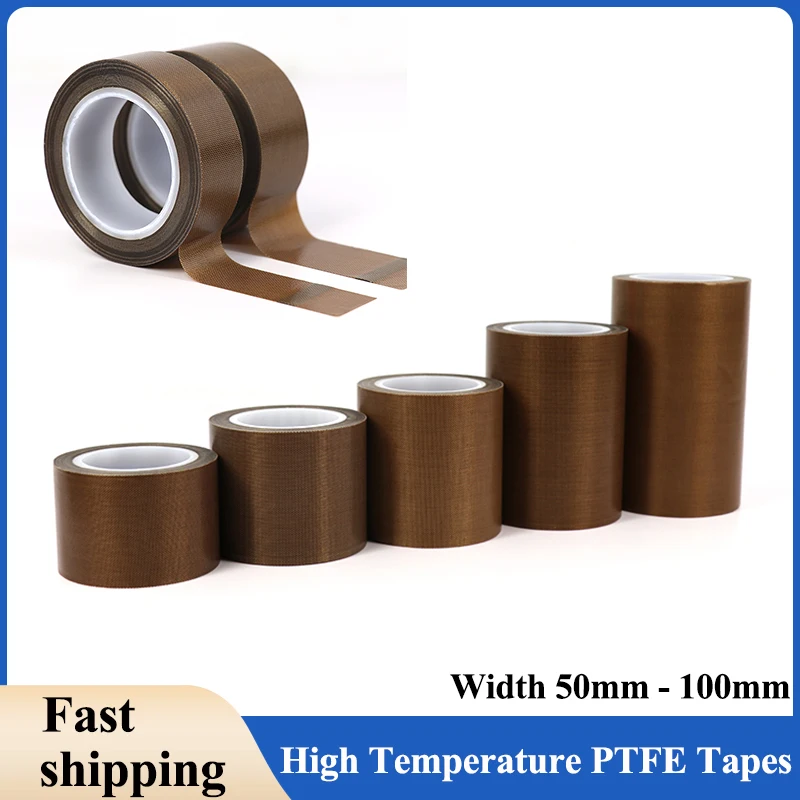 

Width 50~100mm PTFE Tape Adhesive Cloth Insulated Thickness 0.13mm 0.18mm High Temperature Resistant Sealing PTFE Tapes