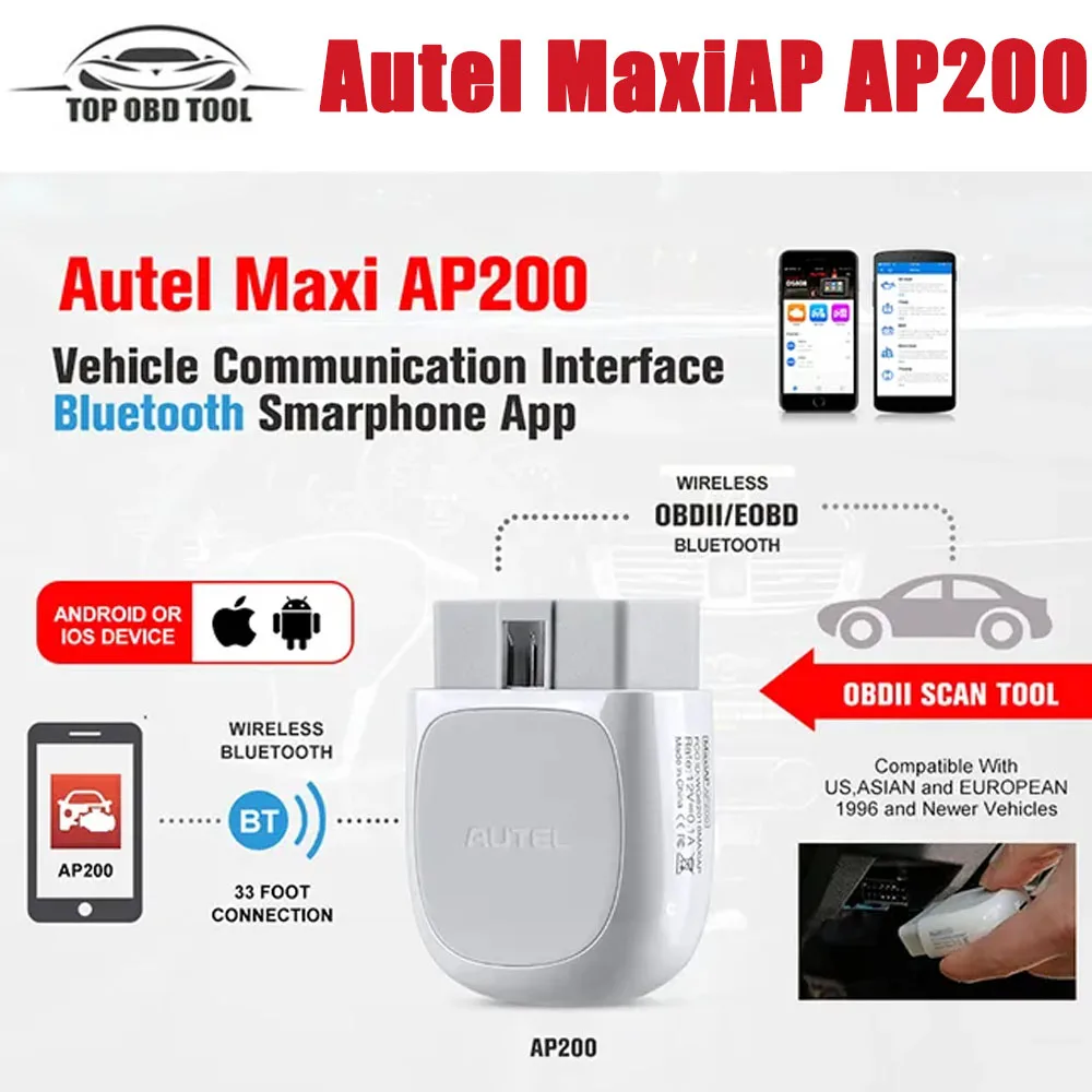 

Autel AP200 Bluetooth OBD2 Scanner Automotivo OBD 2 TPMS Code Reader Car Diagnostic Tool Full Systems Scan Tools