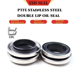 1pcs Stainless steel oil seal PTFE 15*16*17*18*19*28/30/32/35*6/7/8/10mm screw seal with high speed resistance