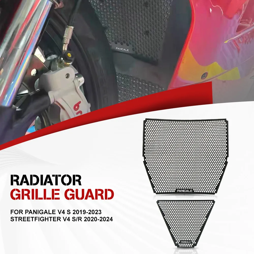 

FOR Ducati Panigale V4 S 2019-2023 Streetfighter V4 S/R 2020-2022 2023 2024 Radiator Grille Guard Cover Oil Cooler Protector