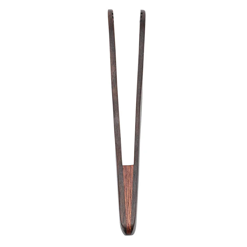 Chinese Ebony Solid Wood Tea Clip Pure Copper Tea Clip Vintage Cup Holder Tea Clip for Washing Cups Tea Ceremony Accessories