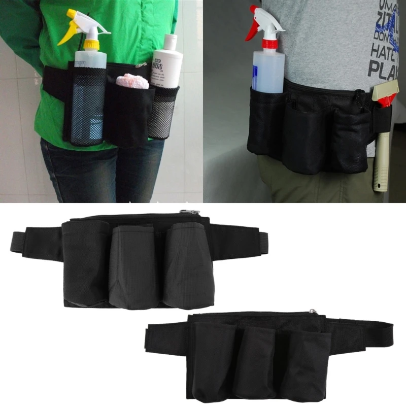 Restaurant Cleaner Waiter Waist Belt Tool Bag with Pockets Dining Cleaning Tool Storage Bag Hotel Cleaners Storage