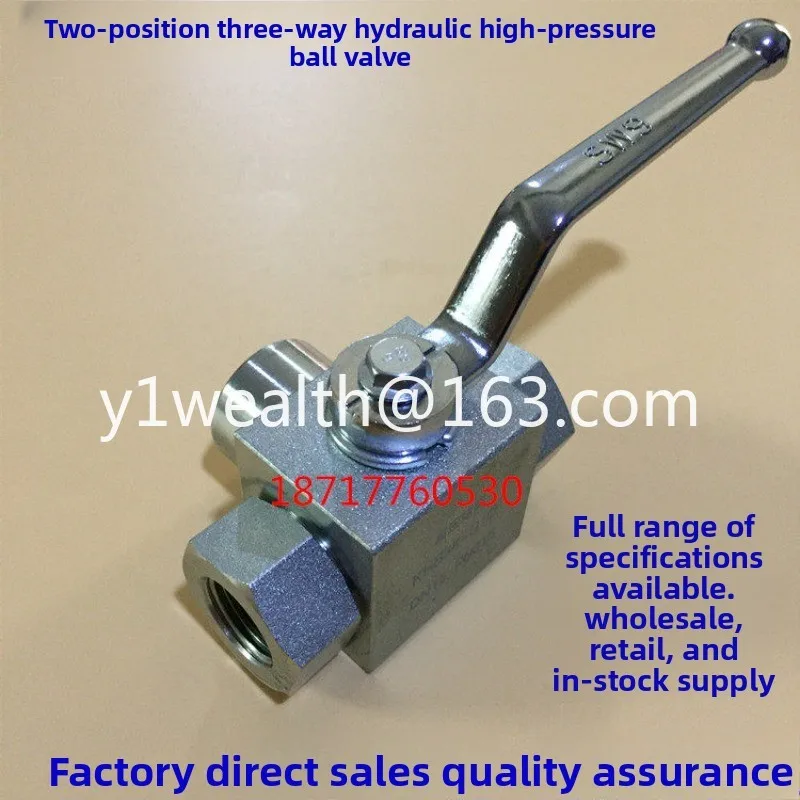 Inner wire threaded high pressure hydraulic two-position three-way ball valve KHB3K-G1/4 3/8 1/2 3/4 G1 valve 6 points