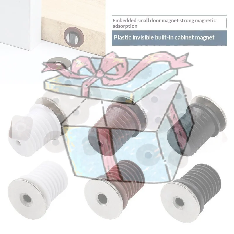【CCA】10Pcs Hidden Round Magnetic Catch Strong Suction Wear Resistant Shell For Cabinet Closet DIY Woodworking