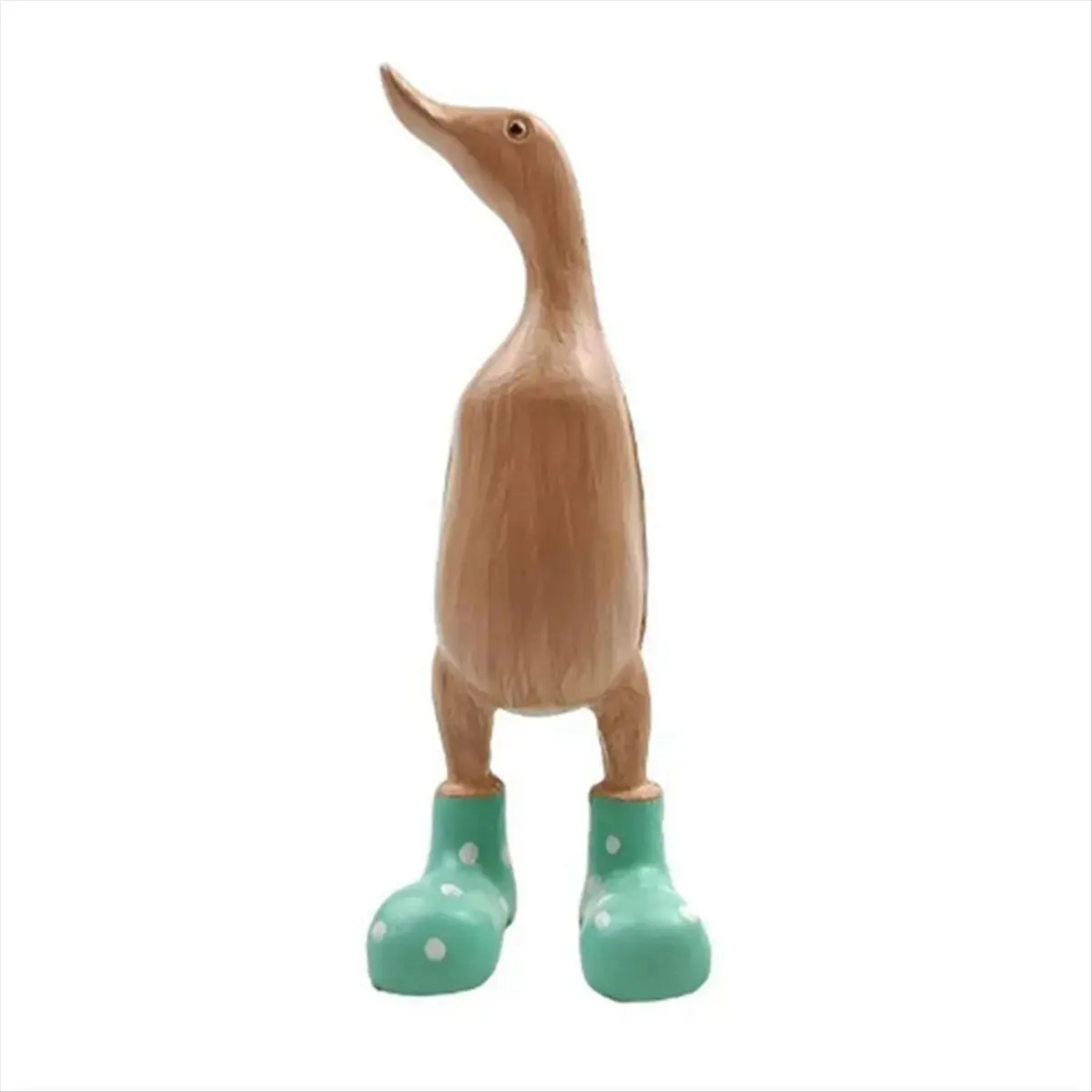 ABNH Resin Duck Statue Garden Sculpture Cute Cartoon Ducks Wearing Spotted Wellies Boot Good Luck Figurine