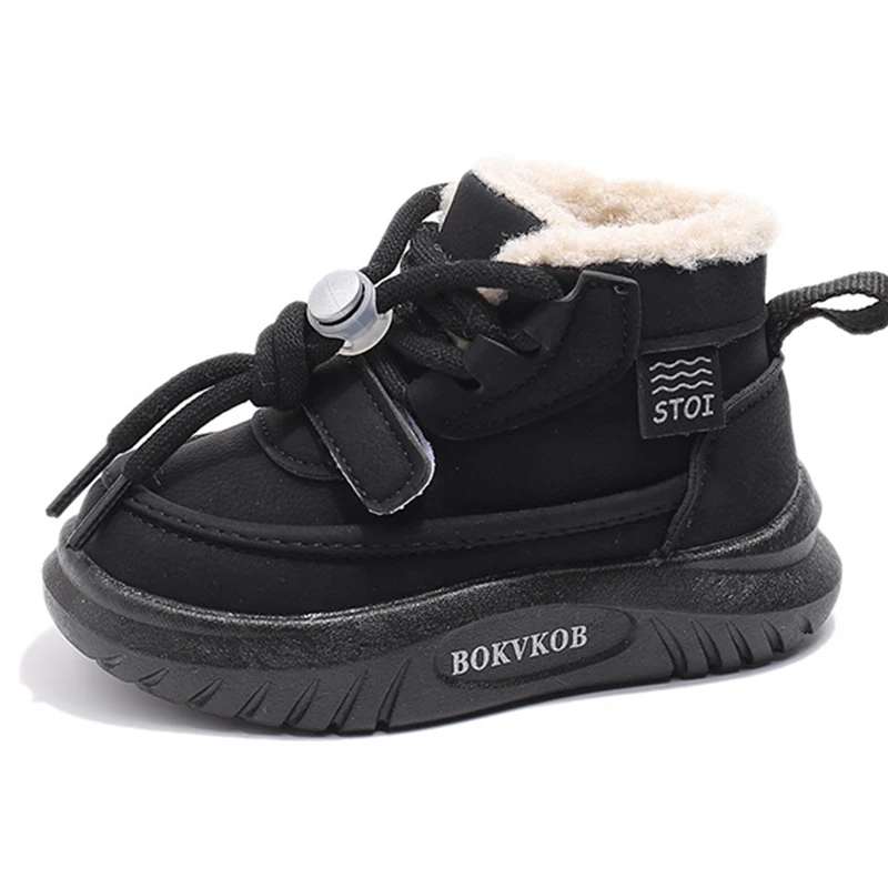 

Winter New Children's Cotton Shoes Plush Warm Baby's and Girl's Casual Sports Shoes Soft Sole Anti Slip Kid's Short Boots