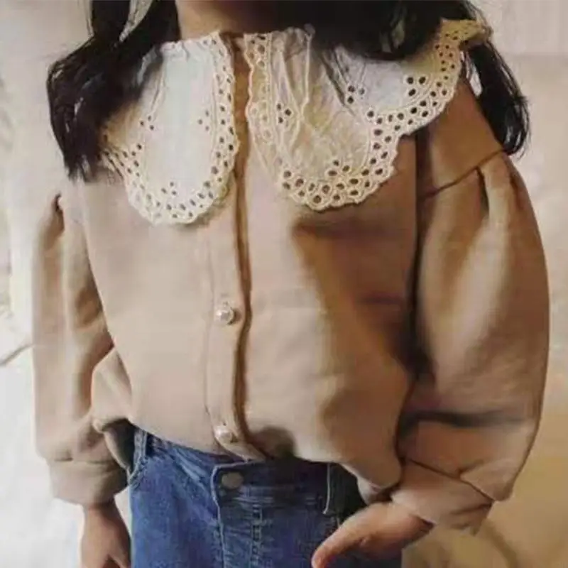 R7UF KIDS COLLAR FALSE HOLLOW OUT TRIM DETACHINGE EMBROIDERY NOGRLINE