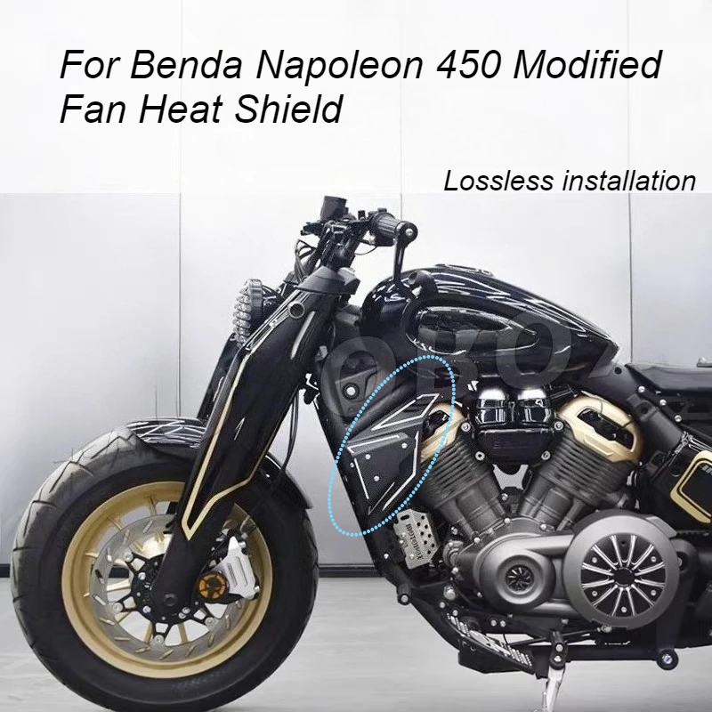 

Motorcycle For Benda Napoleon 450 Modified Fan Heat Shield Windshield Engine Decorative Cover Air Guide Cover Special Accessorie