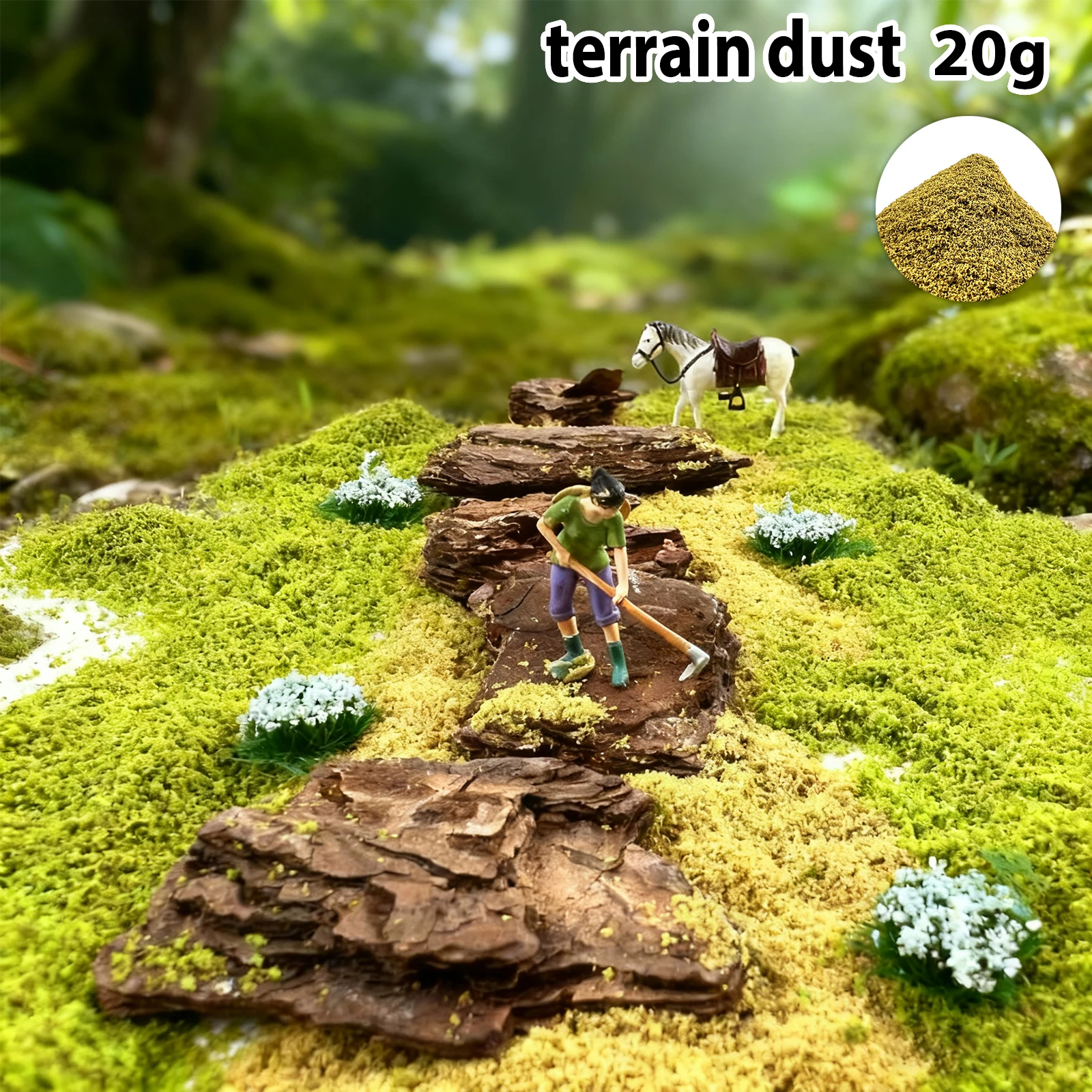 

20g Miniature Sponge Terrain Powder Leaf Granules for Artificial Plant Sand Table Train Diorama Landscape Basing