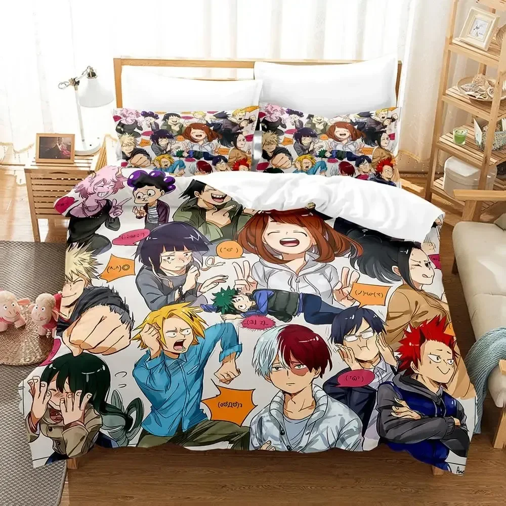

3D Anime My hero academia Printed Bed Set Duvet Cover Pillowcase Bedding Set Bed Linen Sheet Quilt Cover Full Queen King Size