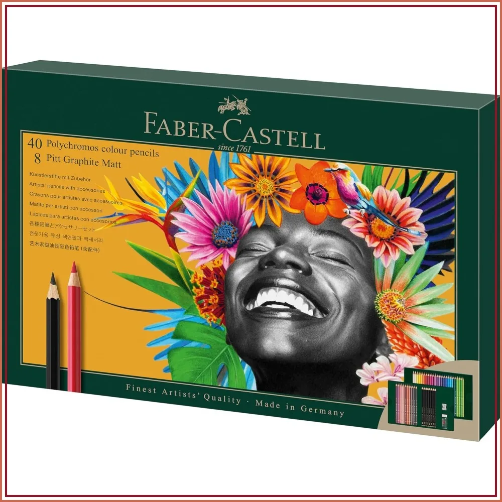 

50-Piece Sketch & Colored Pencil Set with Accessories, Professional Art Supplies for Drawing