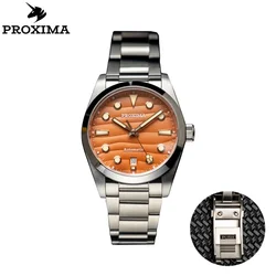 Proxima 37mm Vintage Men Wristwatches PT5000 Movement Desert Texture Dial Sport Watches Sapphire Glass 20Bar Relogio PX1690-CC