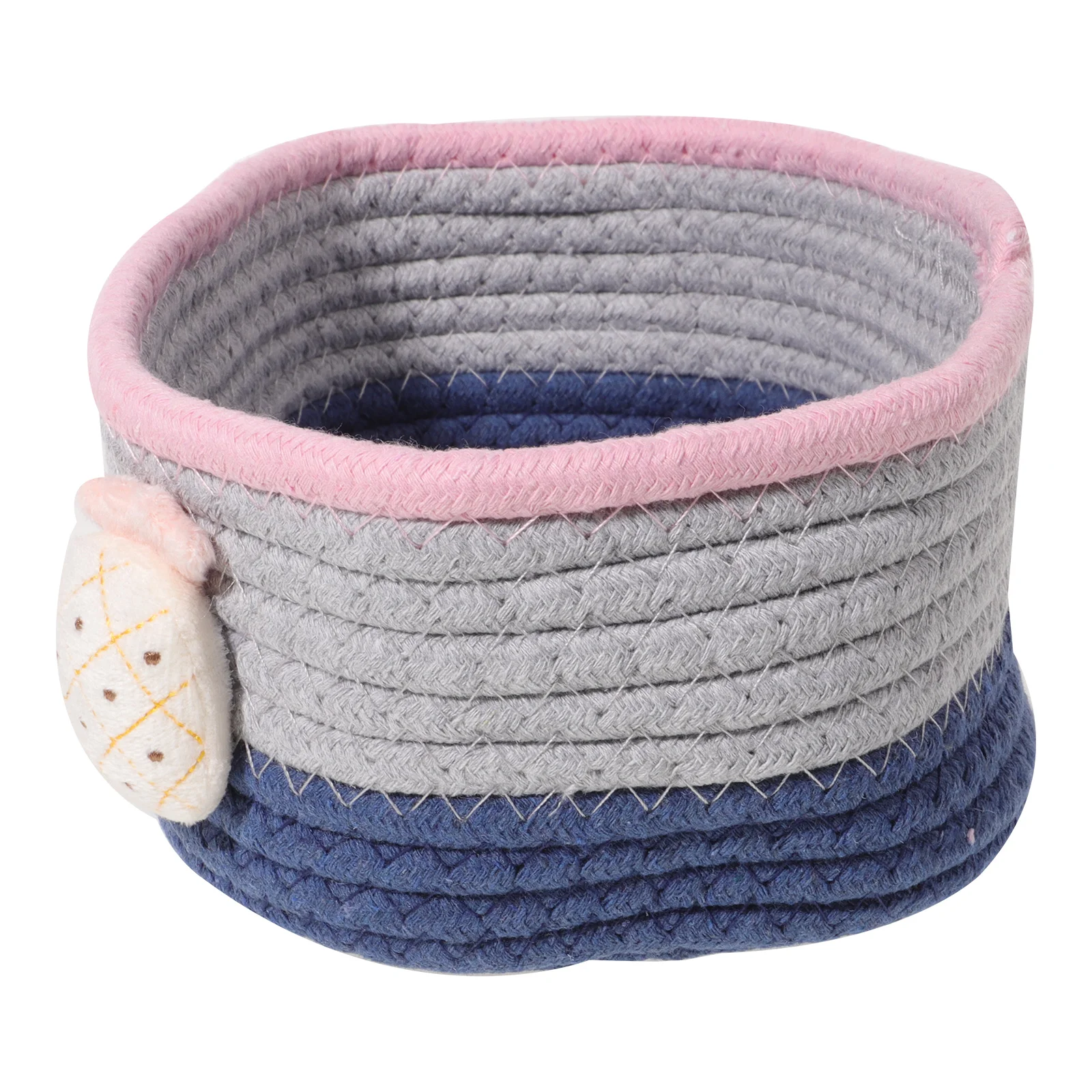 

Cute Storage Basket Small Baskets Fabric Bin Home Organizer Desktop Cotton Rope