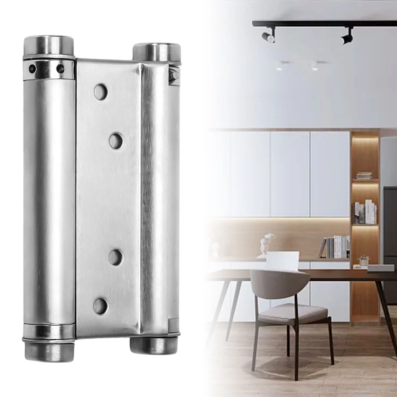 Double Opening Stainless Steel Compact Events Door Hinge Good Finish Multi Layer Processing Variety Of Swing Door