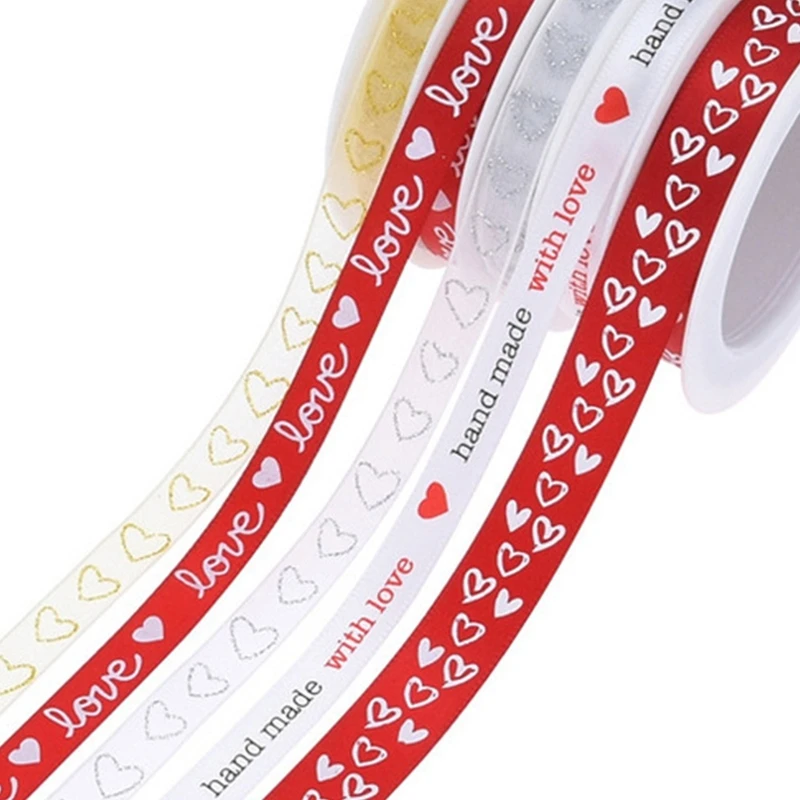 Packing Ribbon Valentines Ribbon Love Heart Ribbon For Wreaths Gift Wrap