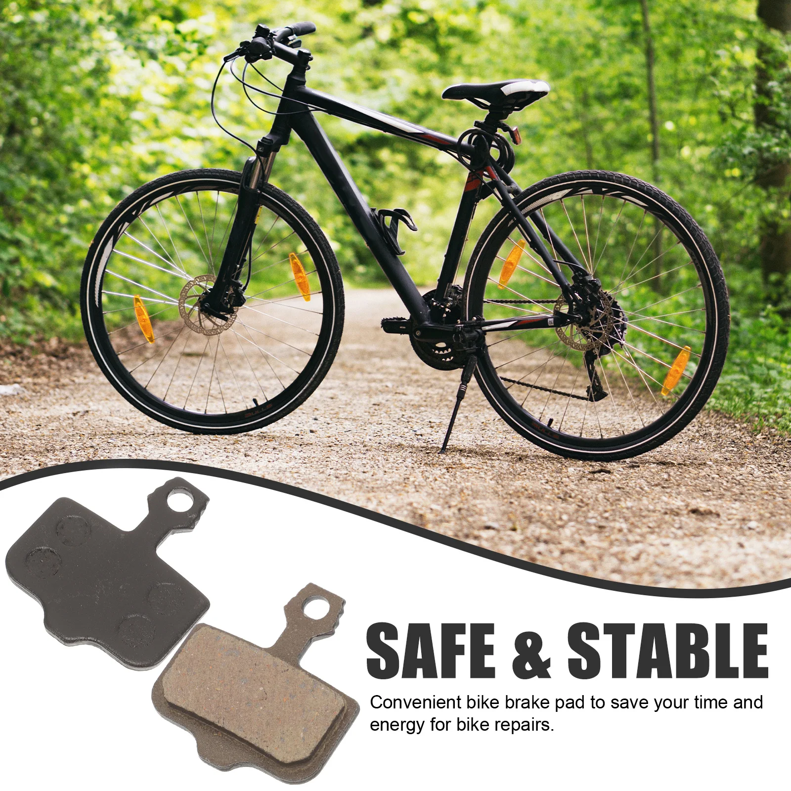 

1 set Bike Pad Replacement Cycling Disc Block Sturdy Resin Wear-Resistant Lightweight Scooter Brake Pads Disc Brake