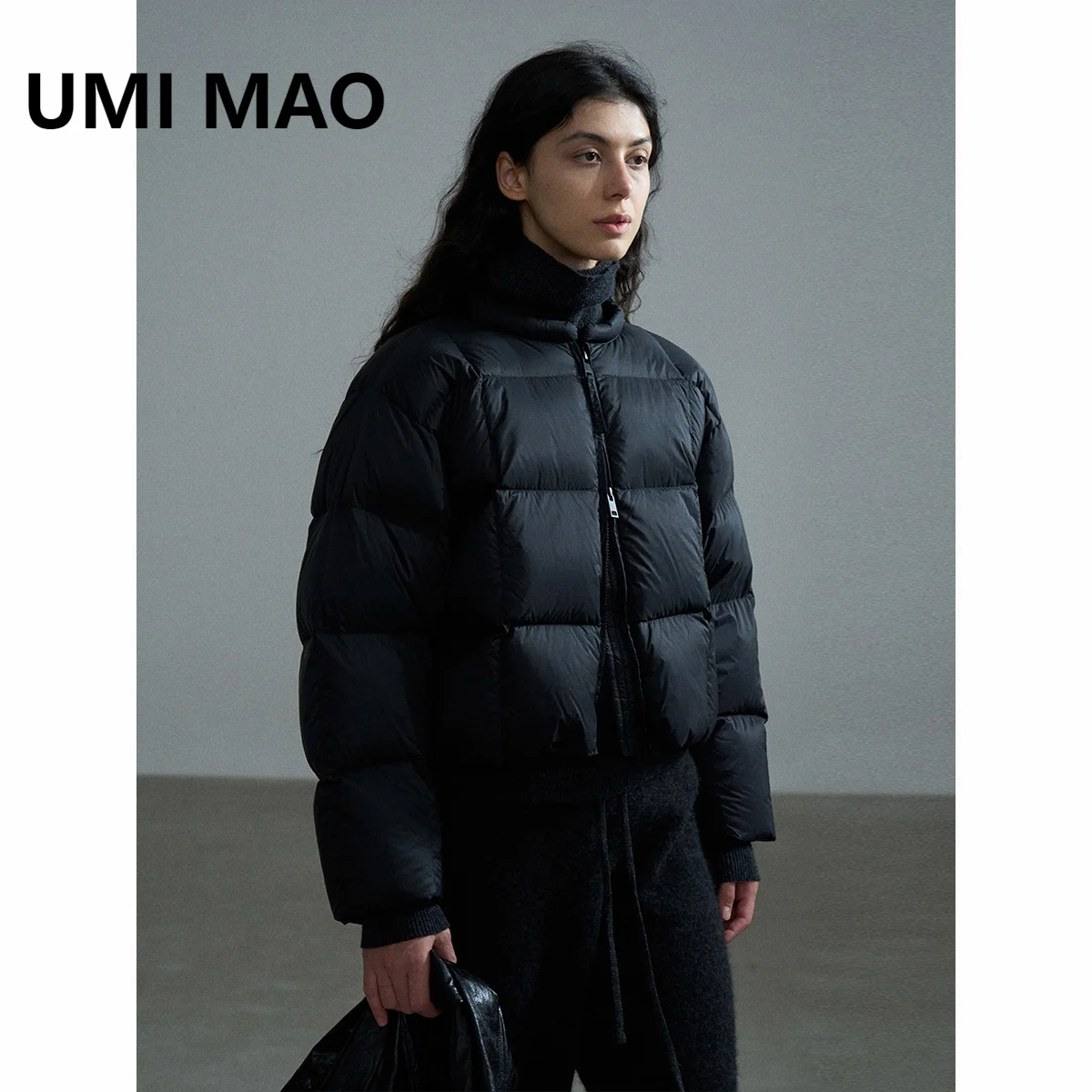 UMI MAO Short Puff Winter Jacket Women New 90 White Duck Down Jacket Warm Thickening Coat For Women