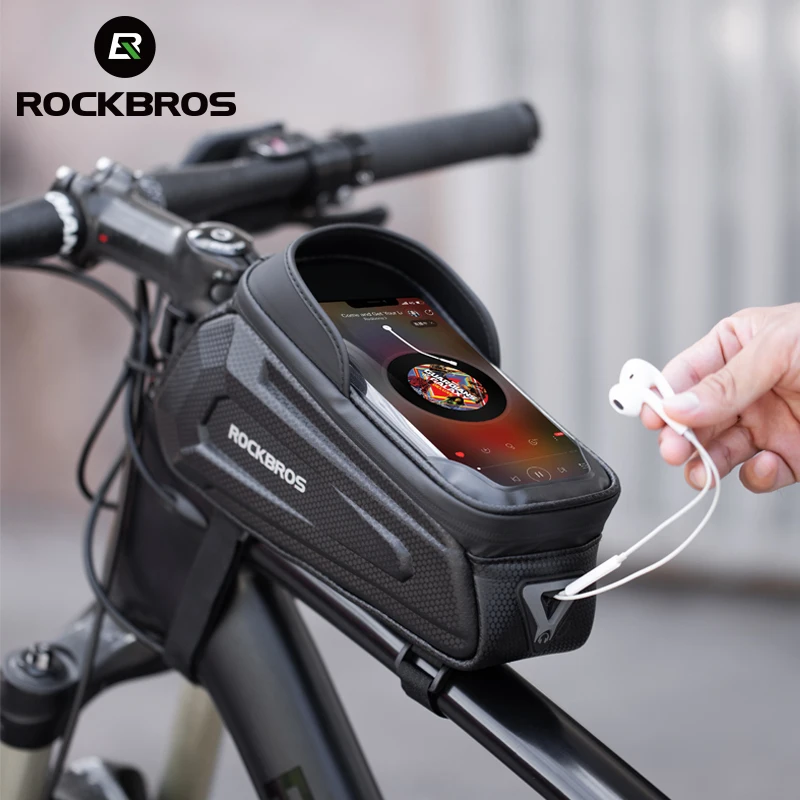 ROCKBROS Fahrrad Tasche Wasserdichte Touch Screen Radfahren Tasche Top Vorne Rohr Rahmen MTB Rennrad Tasche 6,5 Telefon Fall Bike zubehör