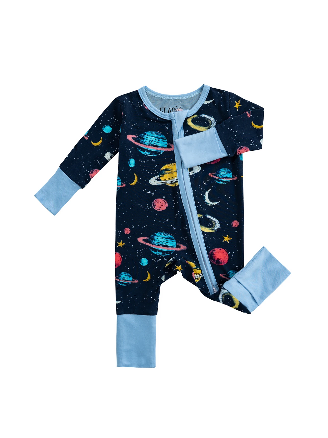 Infant Bamboo Fiber Fabric Onesie Soft and Gentle on Baby's Skin Zipper Design Suitable for All Seasons 0-24 Months view 6