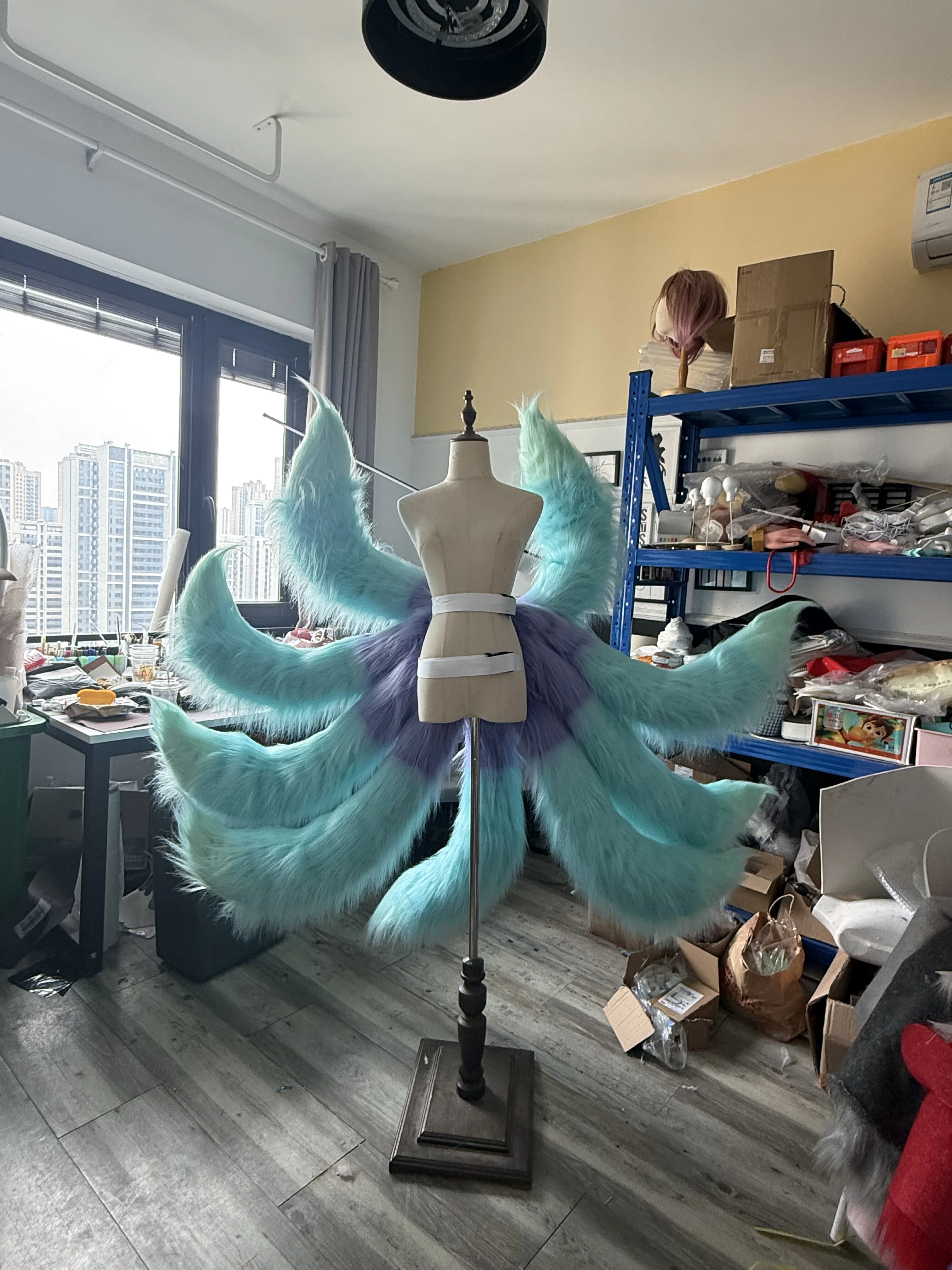 The Nine-Tailed Fox Ahri Tail LOL Cosplay Props for Halloween Christmas Party