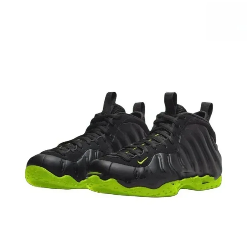 Nike Air Foamposite One negro Volt verde Retro moda al aire libre transpirable hombres zapatos de baloncesto Casual zapatillas para caminar