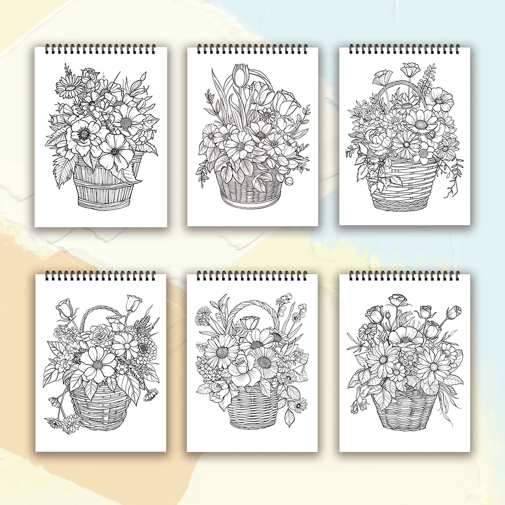 Malbuch für Erwachsene – 30 Blatt, Spiralbindung, speziell für Frauen, 11,2 x 8,3 Zoll, Zeichenbuch, Geburtstagsgeschenk, Geschenk für Feiertagspartys. – Detail 37
