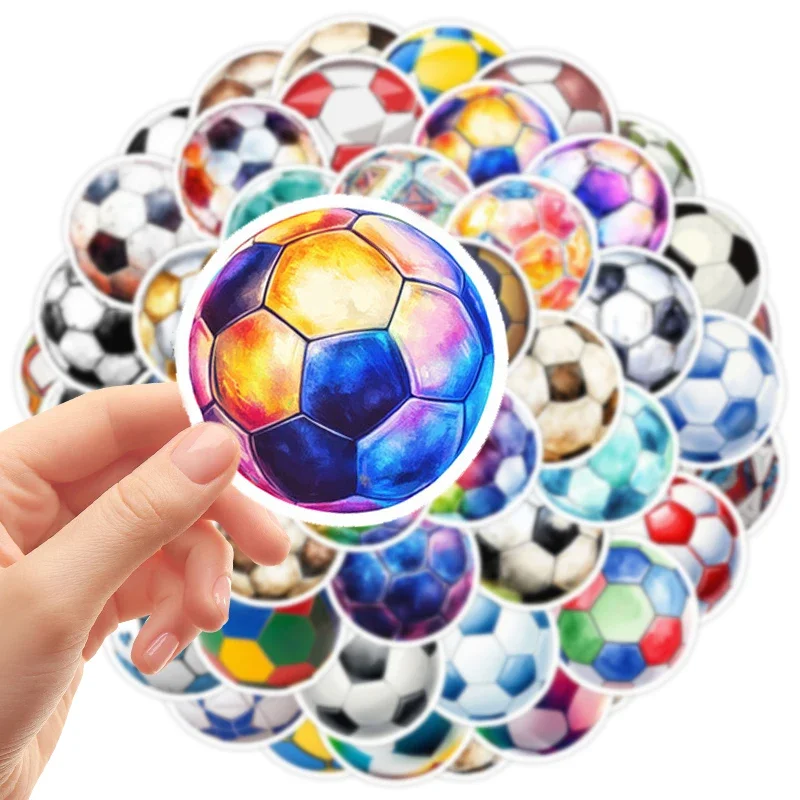 50PCS Soccer Stickers Motivational Vinyl Waterproof Decals for Water Bottles Luggage Laptop Scrapbooking Bumper Sport Stickers