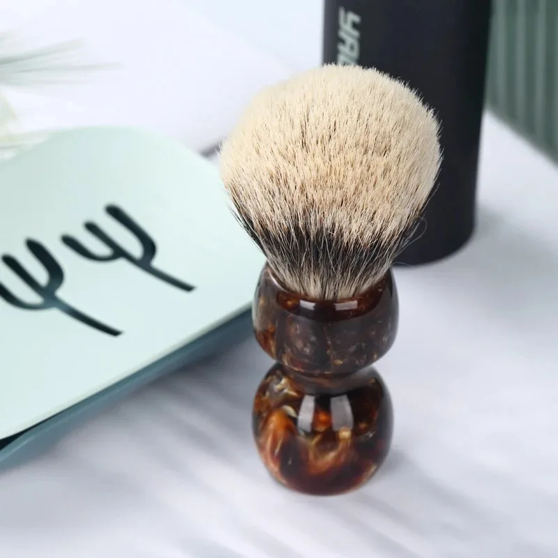 YAQI Caramel 26MM Two Band Badger Hair Men Wet Shaving Brush Shaving Brush For Men Shaving Foam Brush