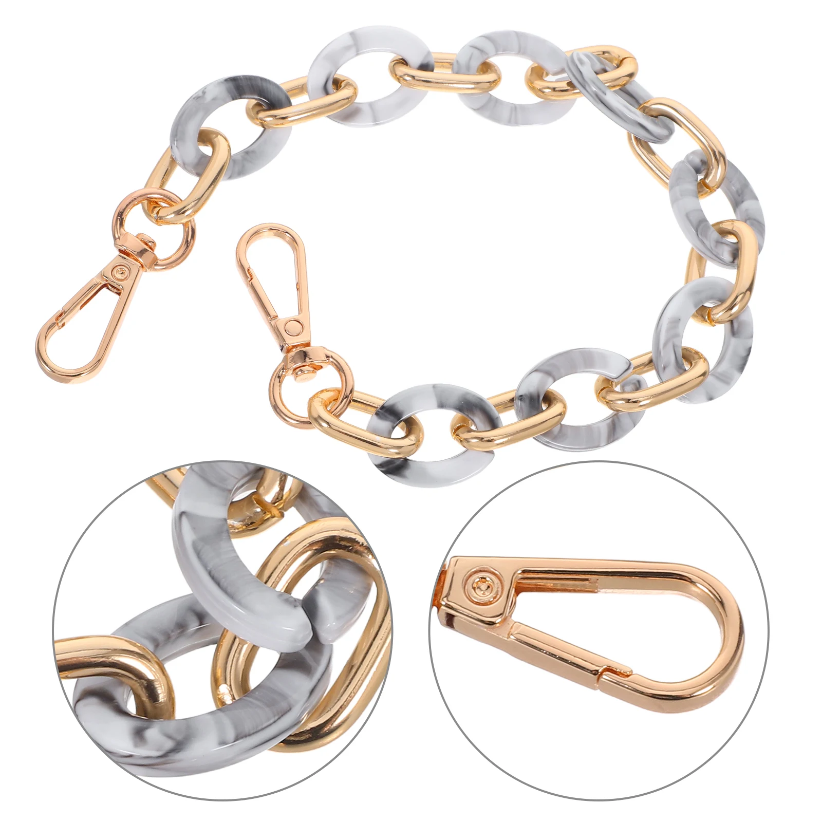 

Purse Chains for Handbags - Acrylic Chain Strap Replacement for Shoulder Crossbody Bag Modern Look Purse Strap