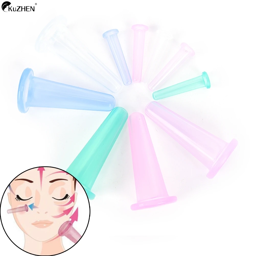 1Pcs Health Care Facial Silicone Cans Cupping Cups Lifting Massage Chinese Cupping Set Small Mini Eye Cup Vacuum Cups